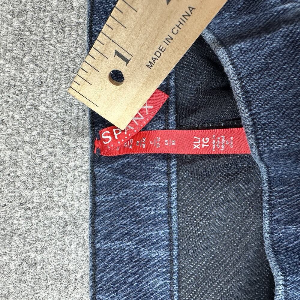 Spanx Womens XL Jeans Blue Denim Dark Wash Skinny Jegging High Rise Pull On - Picture 8 of 12